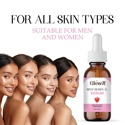 Glow X Spot Removal Serum, Dark Spot reduce for Pigmentation, 30ml (1 fl oz), Amber Glass Bottle with Dropper