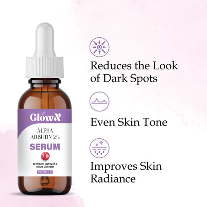 GlowX 5% Niacinamide Face Serum | + 2% Alpha Arbutin Face Serum | Clearing Serum for Pigmentation, Acne Marks, Dark Spots, Tanning | For Oily & Sensitive Skin | 30ml
