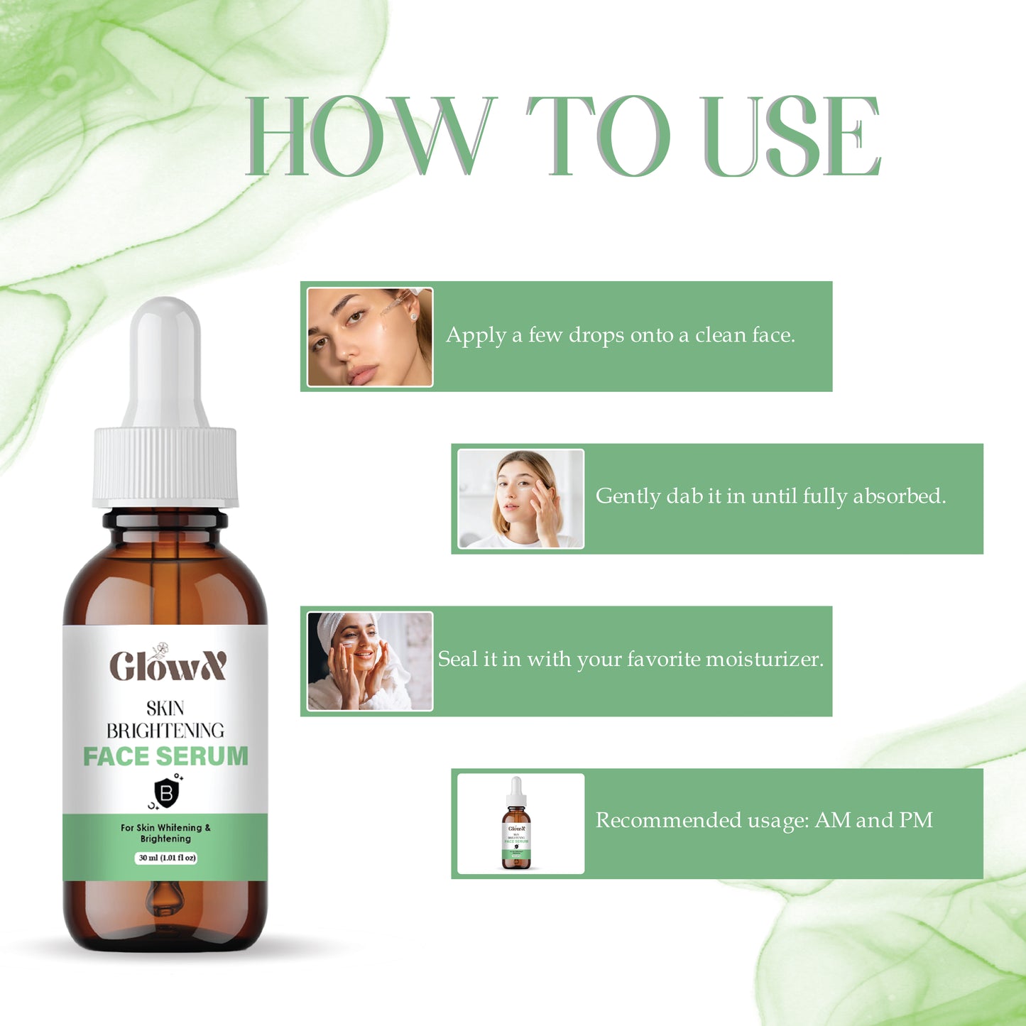 GlowX Skin Brightening Serum with 10% Niacinamide Serum with 0.3% Alpha Arbutin | Brightens skin, treats dullness, reduces tan | Lightweight, non-irritating & beginner-friendly formula|30ml