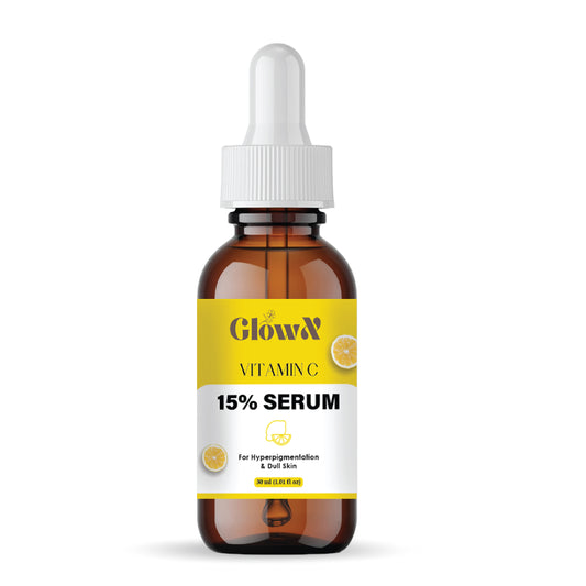 GlowX Vitamin C Serum 30ml for Glowing Skin|With 5% Niacinamide, Hyaluronic & Glycolic Acid|Fades Dark Spots, Pigmentation|For All, Oily, Combination, Normal Skin |Beginner Friendly - Men, Women